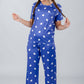 Purple Hearts Printed Pajama Set