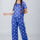 Purple Hearts Printed Pajama Set