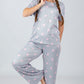 Gray Hearts Printed Pajama Set