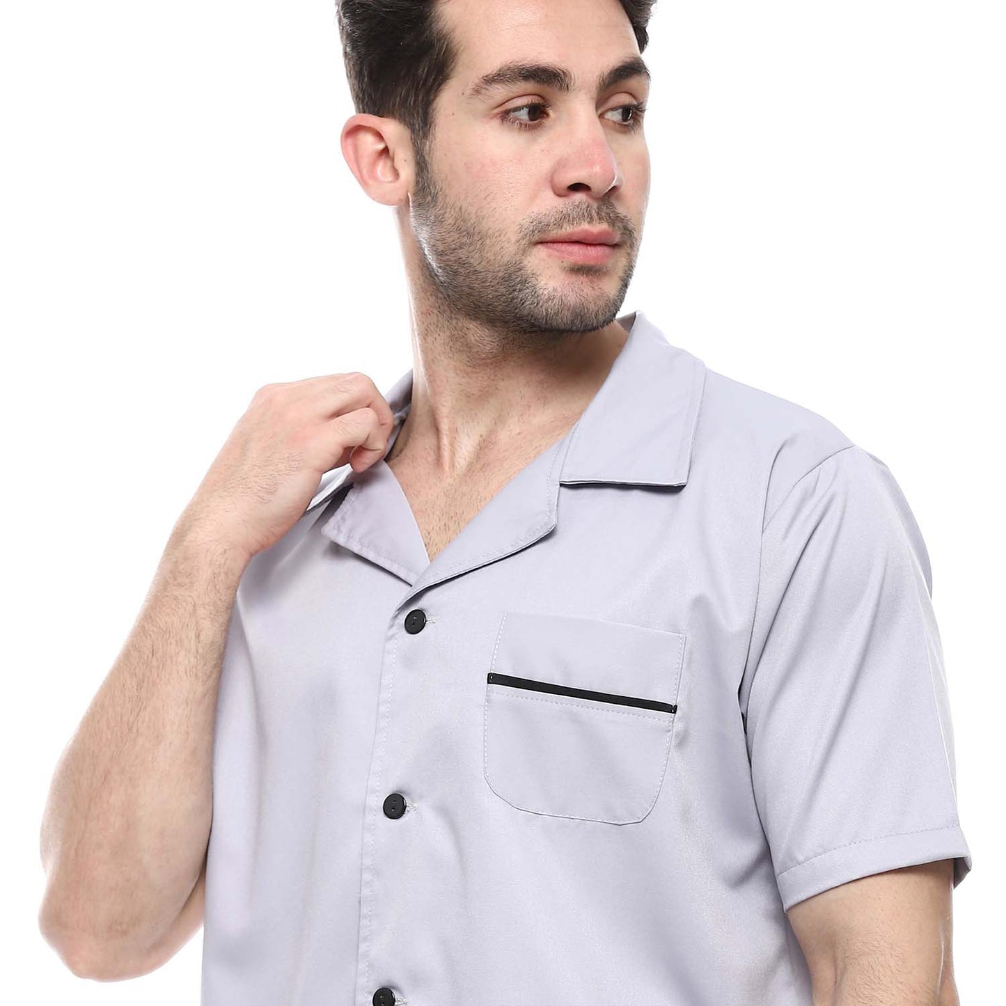 Classic Buttons Pajama Set - طقم بيجامة كلاسيك بأزرار