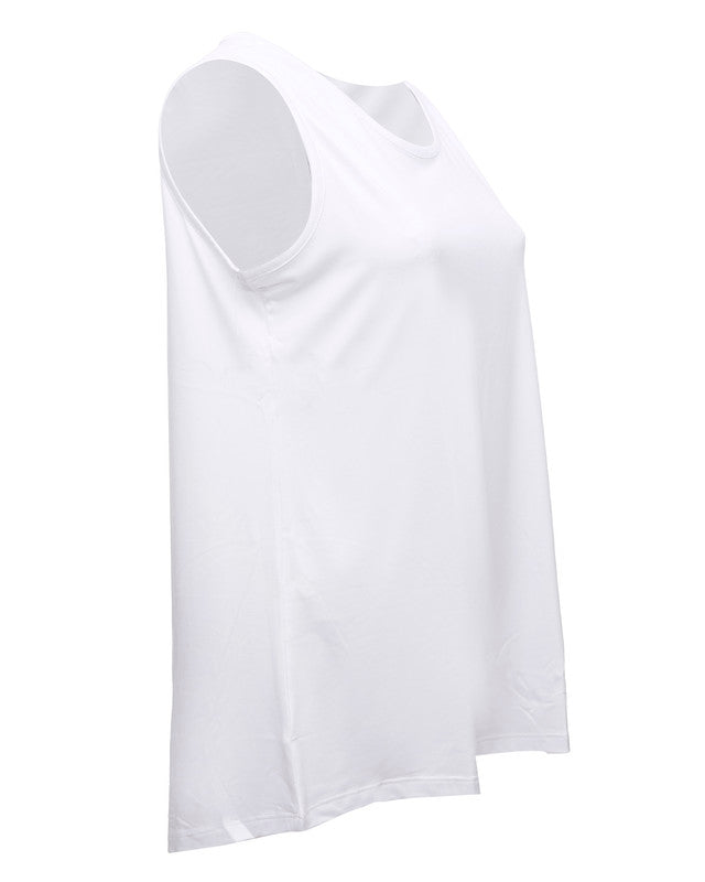 Sleeveless Crew Neck T-Shirt