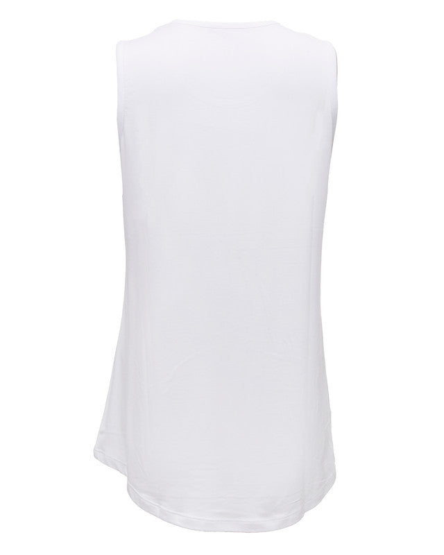 Sleeveless Crew Neck T-Shirt