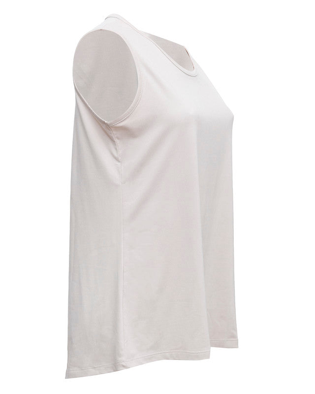 Sleeveless Crew Neck T-Shirt