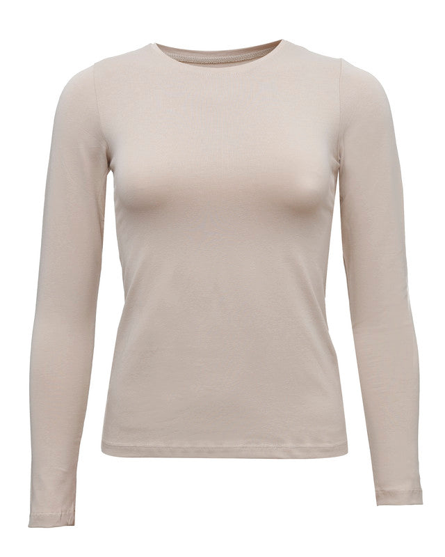 Round Neck Long Sleeve Top