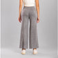 Gray Wide Leg Knit Pants with Drawstring