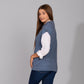 Steel Blue Neck Chain Knitted Vest