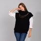 Black Neck Chain Knitted Vest