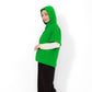 Green Capitone Hooded Poncho