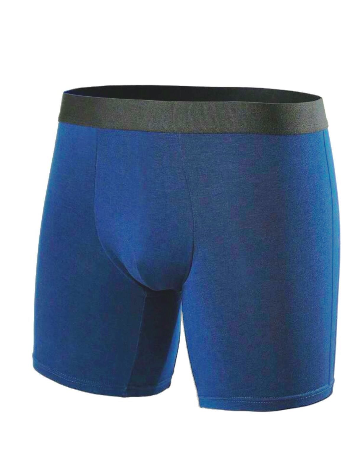 A Set of 2 Plain Cotton Boxers, Black & Navy