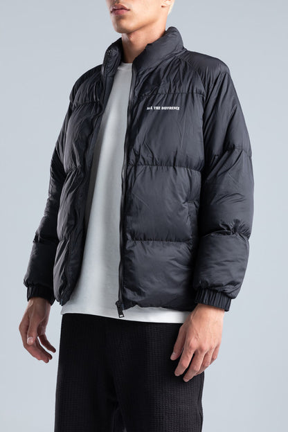 Black Waterproof Puffer Jacket