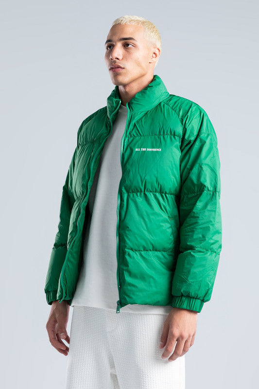 Green Waterproof Puffer Jacket