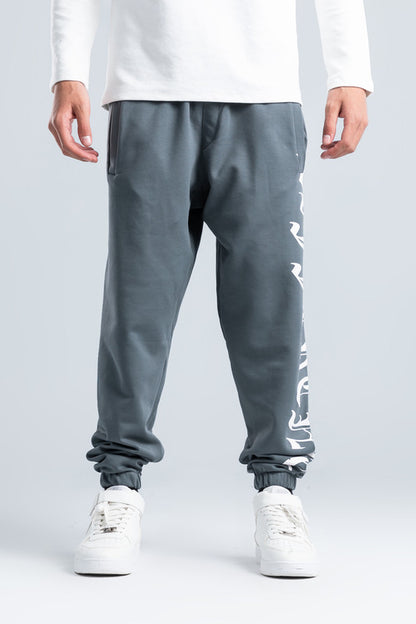 Gray Side Printed Sweatpants