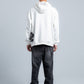 White Side Printed Cotton Hoodie