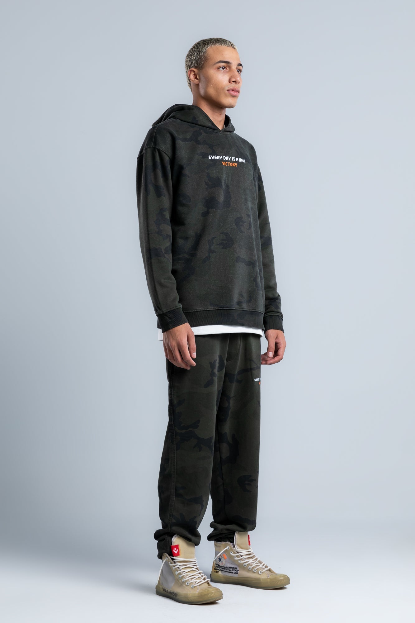 Olive Army Print Sweatpants