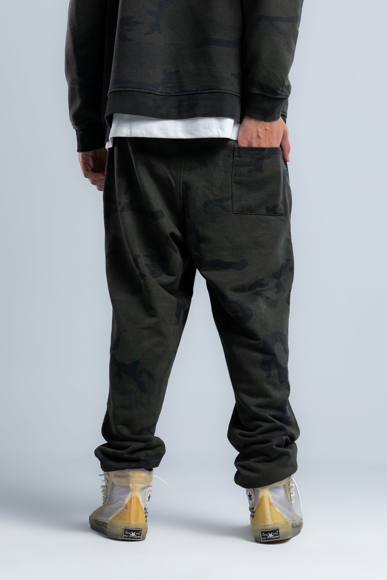 Olive Army Print Sweatpants