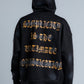 Black Back Printed Zip-up Hoodie