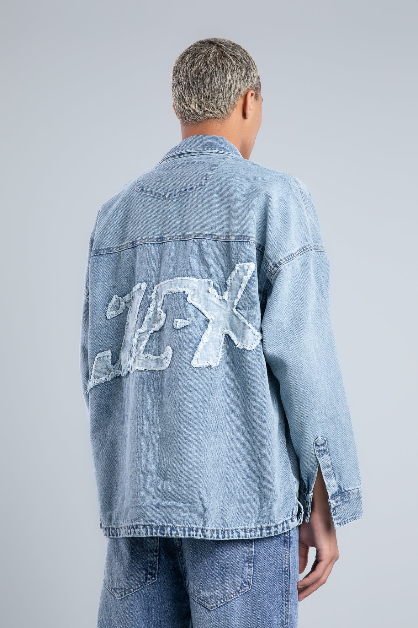 Light Blue Flap Pockets Denim Shirt