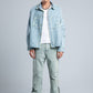 Light Blue Fringe Denim Shirt