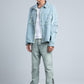 Light Blue Fringe Denim Shirt