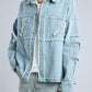 Light Blue Fringe Denim Shirt