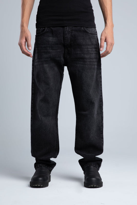 Black Comfy Straight Leg Jeans