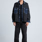 Black Cargo Denim Shirt