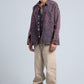 Dark Purple Front Pockets Denim Shirt