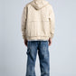 Light Beige Casual Hooded Jacket