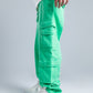 Green Wide Leg Cargo Pants