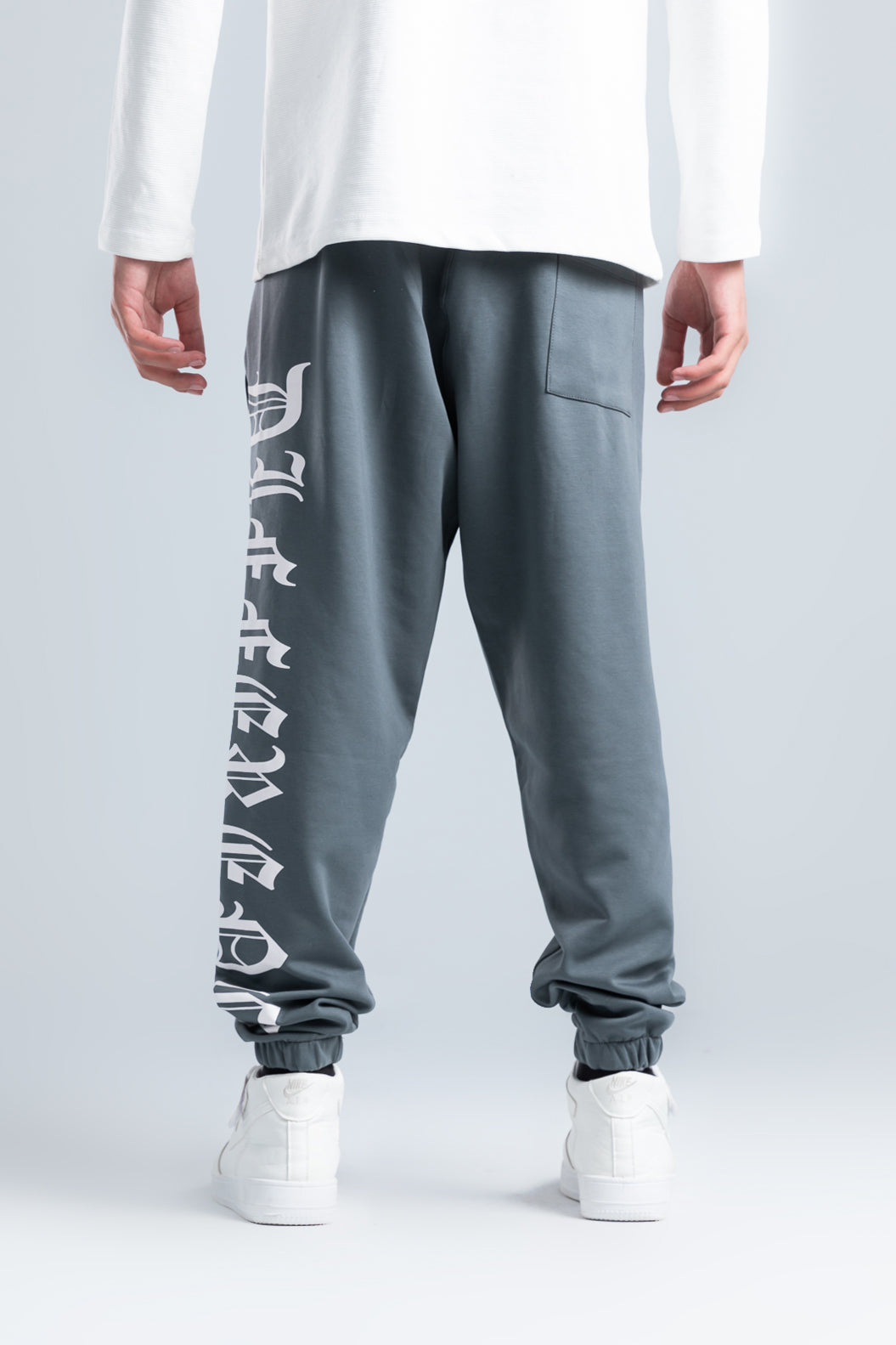 Gray Side Printed Sweatpants