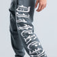 Gray Side Printed Sweatpants