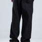 Black Textured Fabric Regular Fit Sweatpants