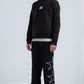 Black Side Stars Print Wide Leg Sweatpants