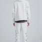 White Side Stars Print Wide Leg Sweatpants