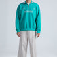 Turquoise Embroidered Oversized Sweatshirt