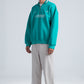 Turquoise Embroidered Oversized Sweatshirt