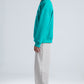 Turquoise Embroidered Oversized Sweatshirt