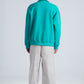 Turquoise Embroidered Oversized Sweatshirt