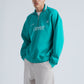 Turquoise Embroidered Oversized Sweatshirt