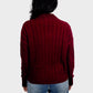 Maroon High Hip Ribbed Pullover