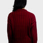 Maroon High Hip Ribbed Pullover