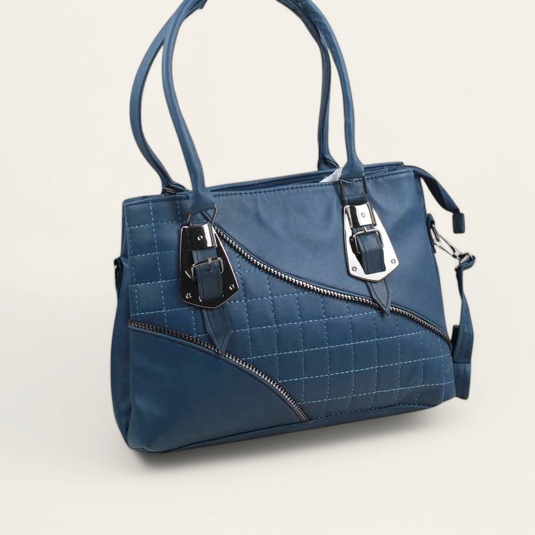 Navy Chic Handbag with Strap