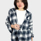 Navy Wool Checked Shirt