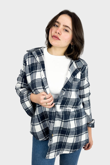 قميص كاروهات صوف كحلي