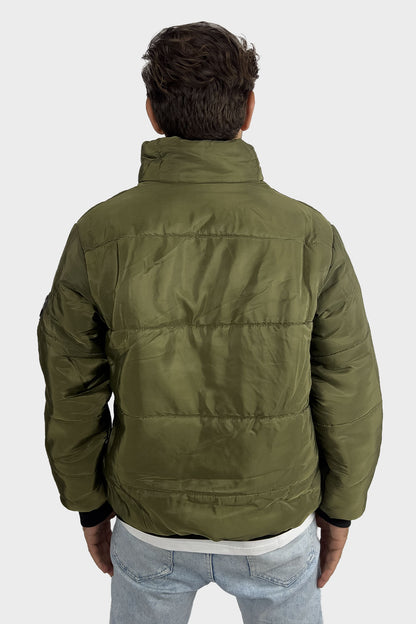 Olive Waterproof Puffer Men Jacket