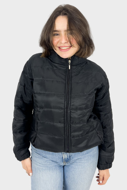 Black Waterproof Puffer women Jacket
