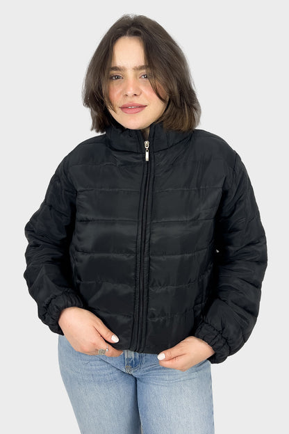 Black Waterproof Puffer women Jacket