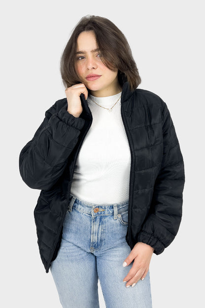 Black Waterproof Puffer women Jacket