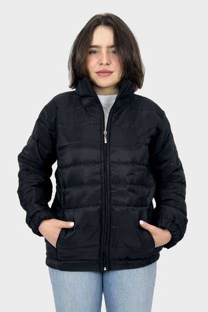 Black Waterproof Puffer women Jacket
