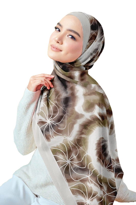 Printed Chiffon Crepe Scarf